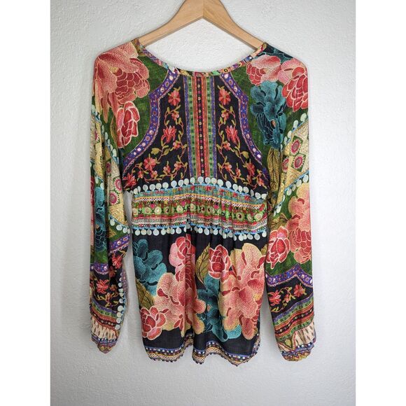 Farm Rio X Anthropologie Mendoza Peasant Blouse Size XS Boho Festival Fairy - Picture 2 of 7